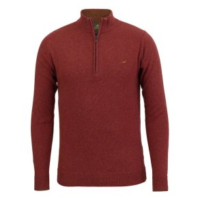 Laksen Brompton Zip Neck Rusty