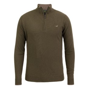 Laksen Brompton Zip Neck Olive