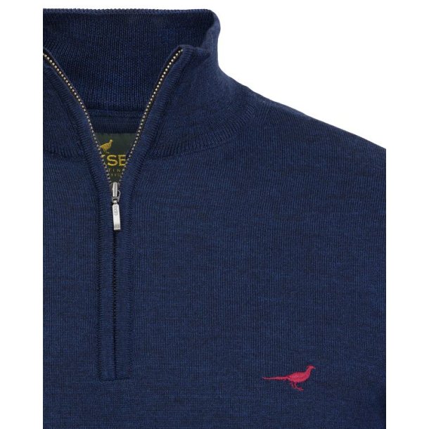Laksen Norfolk Zip-Neck French Blue