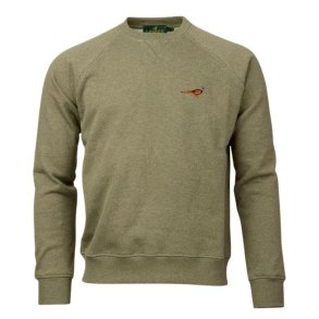 Laksen True Pheasant Logo Sweat Olive Melange