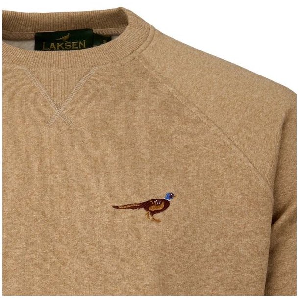 Laksen True Pheasant Logo Sweat Camel Melange
