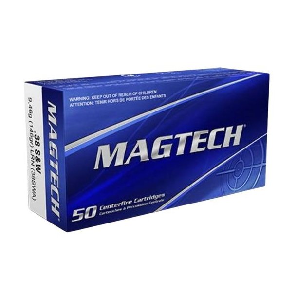 Magtech 38SPL 10.24g/158gr LRN Pistolammunition.