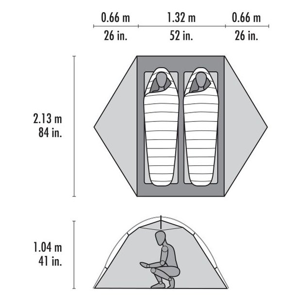MSR Elixir 2 Tent 2 Personers Telt