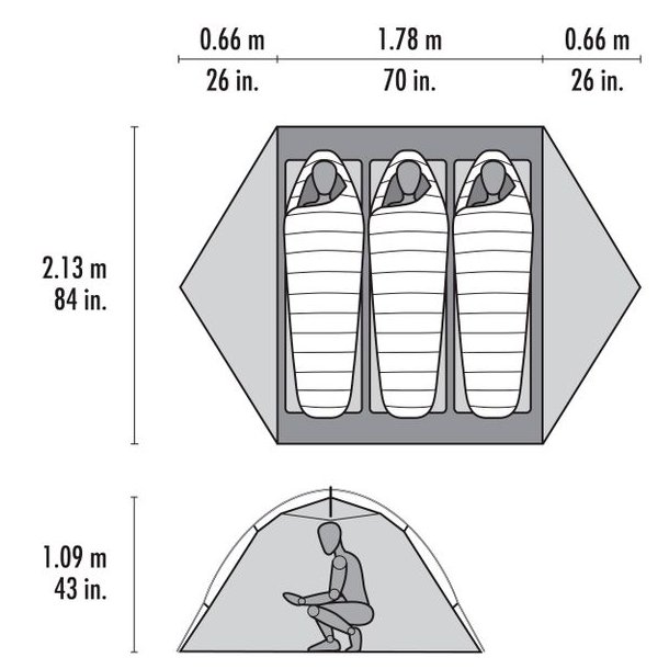 MSR Elixir 3 Tent 3 Personers Telt