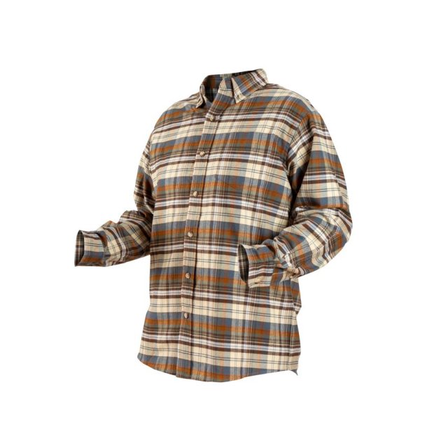Nordhunt Oklahoma Flannel Skjorte Beige / Blue