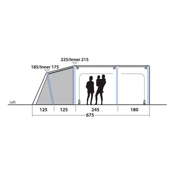 Outwell Boston 6 Air TC 6 Pers. Telt Brown