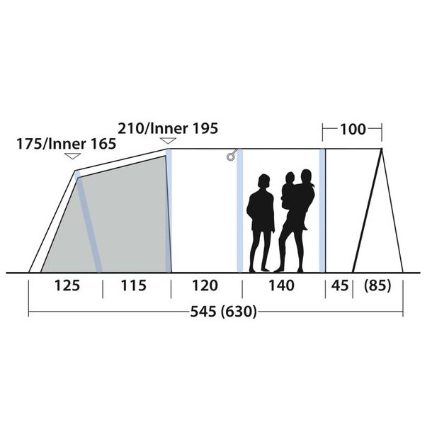 Outwell Colorado 5 Air 5 Pers. Telt Blue