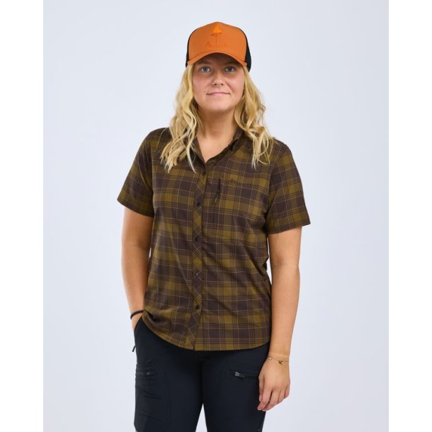 Pinewood Abisko Trekking S/S Shirt W D.Olive/D.Sandstone