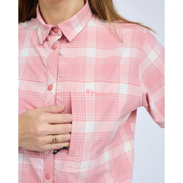Pinewood Abisko Trekking S/S Shirt W L.Pink/White