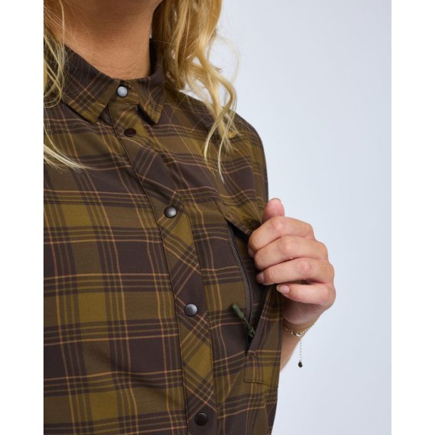 Pinewood Abisko Trekking S/S Shirt W D.Olive/D.Sandstone