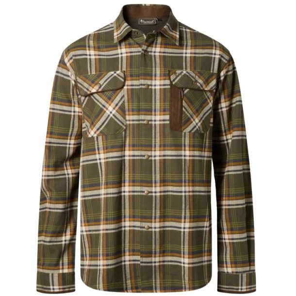 Pinewood Cornwall Shirt Mossgreen/L.Khaki