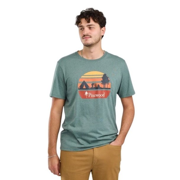Pinewood Finnveden Recycled Outdoor T-Shirt AquaGr.Mel Campsite
