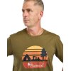 Pinewood Finnveden Recycled Outdoor T-Shirt Olive Mel Campsite