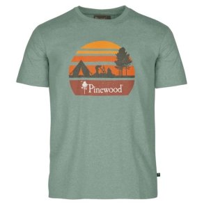 Pinewood Finnveden Recycled Outdoor T-Shirt AquaGr.Mel Campsite