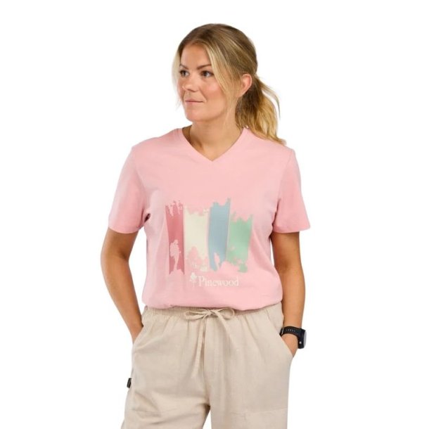 Pinewood Finnveden Recycled Outdoor T-Shirt W D.Pink Mel Adventure