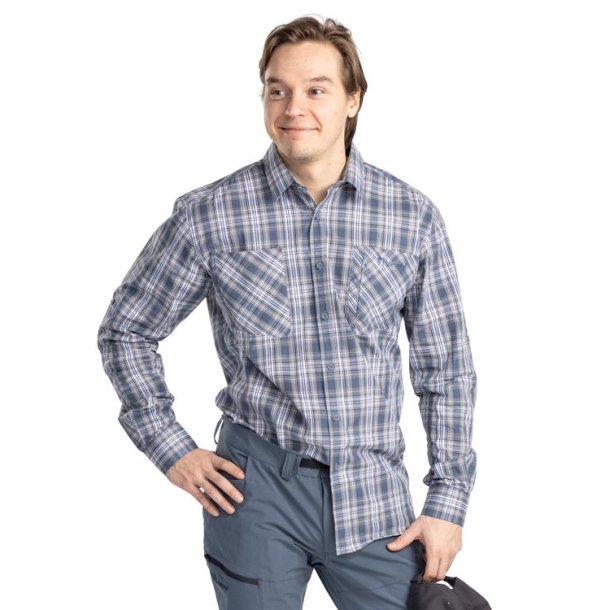 Pinewood Glenn LS Shirt Blue/Grey