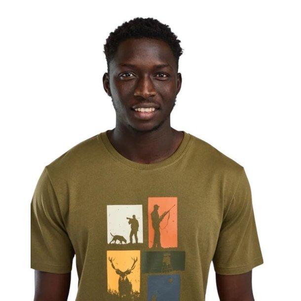 Pinewood Hunting T-Shirt Olive Mel