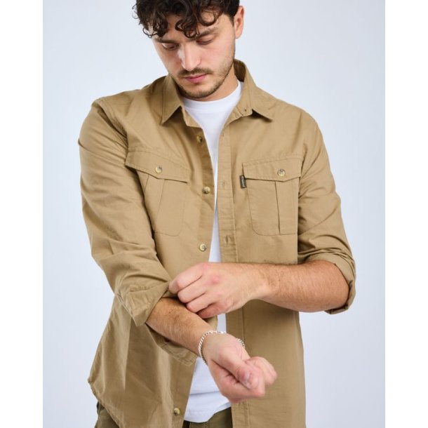Pinewood InsectSafe Poplin L/S Shirt Sandstone