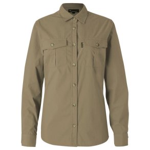 Pinewood InsectSafe Poplin L/S Shirt W Sandstone