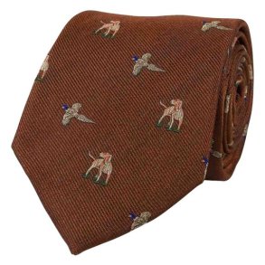 Portia Slips med Fasan og Hund Orange