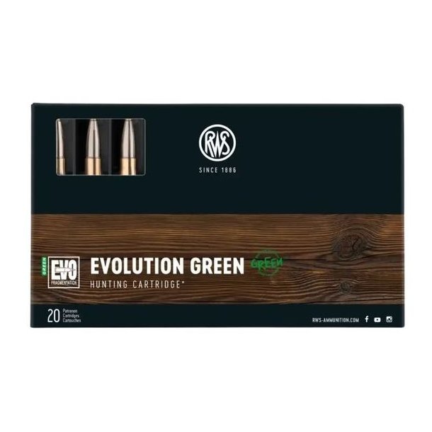 RWS Evolution Green 6,5x68 6g/93gr Riffelpatron Blyfri 20stk