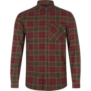 Seeland Glen Flannel Skjorte Red Forest Check