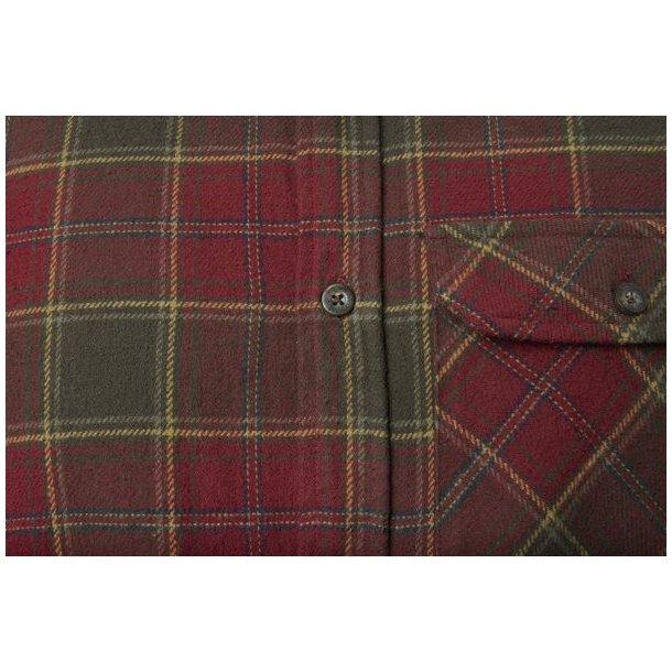 Seeland Glen Flannel Skjorte Red Forest Check