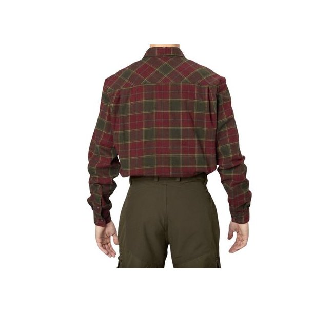 Seeland Glen Flannel Skjorte Red Forest Check