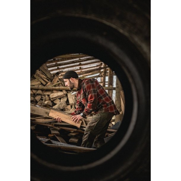 Seeland Glen Flannel Skjorte Red Forest Check