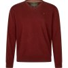 Seeland Pine V-Neck Pullover Merlot