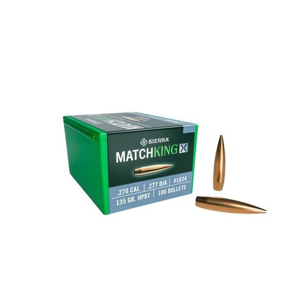 Sierra MatchKing X cal. 270  8,7/135gr HPBT 100 stk. projektil