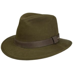 Stetson Waxed Traveller Cloth Hat Olive