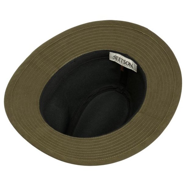 Stetson Waxed Traveller Cloth Hat Olive
