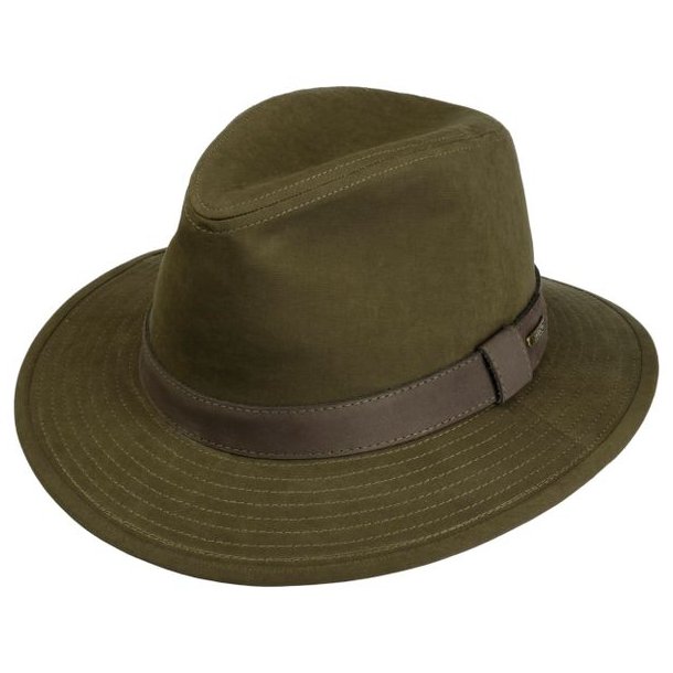 Stetson Waxed Traveller Cloth Hat Olive