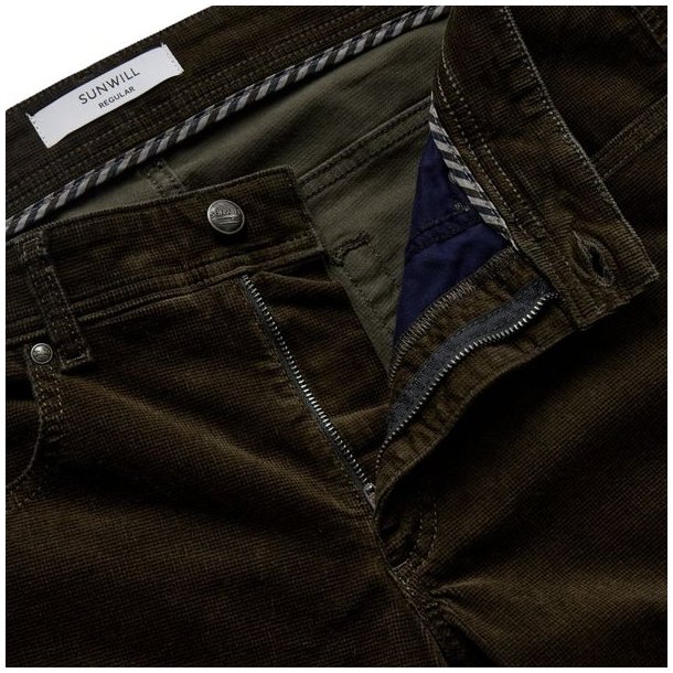 Sunwill 5-Pocket Trousers Regular Dark Green