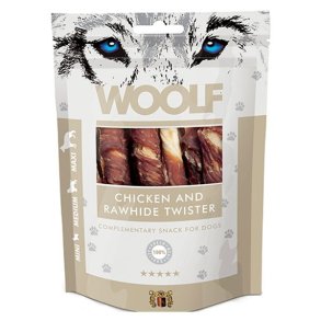 Woolf Chicken & Rawhide Twister 100g