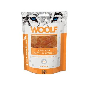 Woolf Chicken Seafood Chunkies 100g