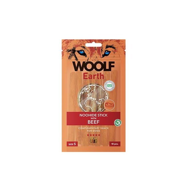 Woolf Earth Noohide Sticks Beef, S 10stk.