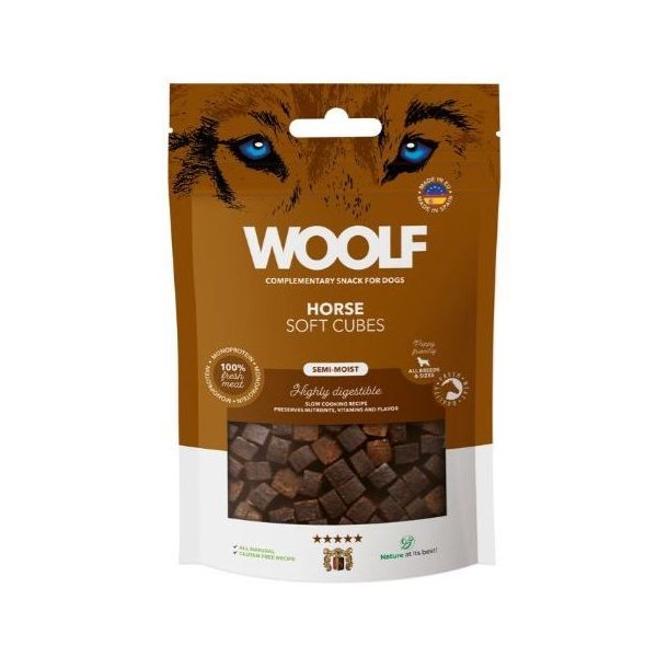Woolf Soft Cubes Horse 100g